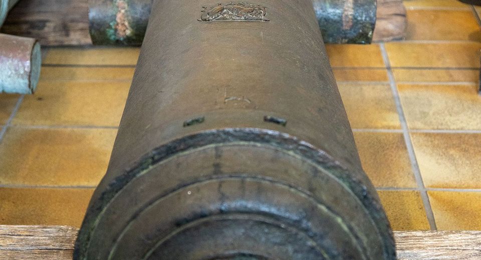 Close up view of the canon