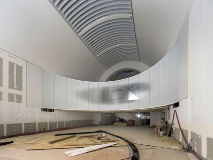 photo du chantier du hall d'accueil Le JDD visite en avant-première le musée national de la Marine à Paris