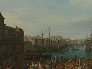 Vue de la partie gauche avec le Pavillon de l'horloge