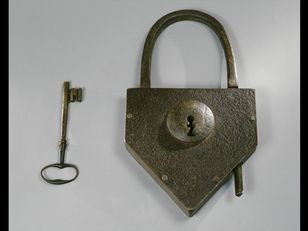 Padlock and key 