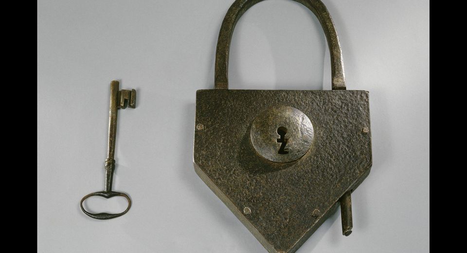 Padlock and key 