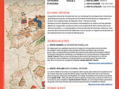 Fiche - enseignants - Exposition Magellan - cycle 4