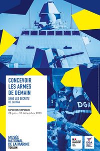 Affiche de l'exposition Concevoir les armes de demain 