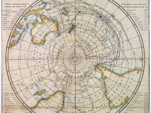 Carte céleste ancienne représentant les constellations et les étoiles de l’hémisphère nord, avec tracés astronomiques et annotations manuscrites.