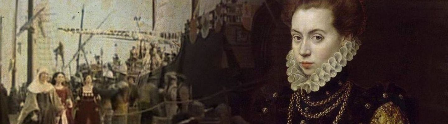 Portrait d’époque d’une femme en costume de cour, symbole des exploratrices et des femmes de pouvoir de la Renaissance.