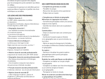 Dossier Pédagogique - parcours - visite libre - commerce et transports - 2025 
