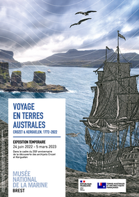 Affiche de l'exposition "Voyage en terres australes" 