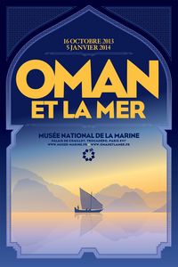 Dans une fenêtre oriental se détache un bateau sur un fond pastel allant du bleu au rose