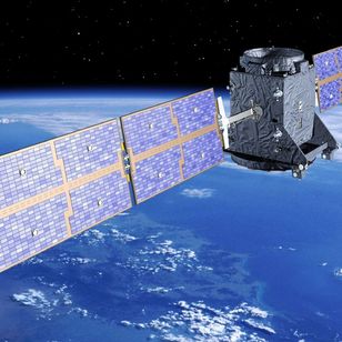 Vue du satellite au dessus de la terre