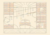 Dessin technique présentant un schéma composé de lignes, de cotes et d’annotations, organisé en grille sur fond clair.